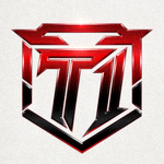 T1战队Logo - 红色与黑色的经典设计